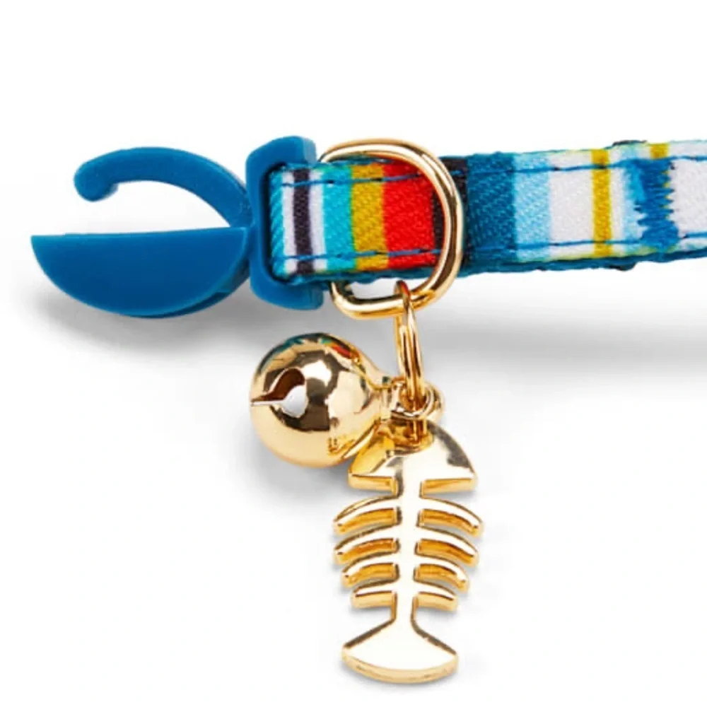 Blue Striped Breakaway, Kitten Collar